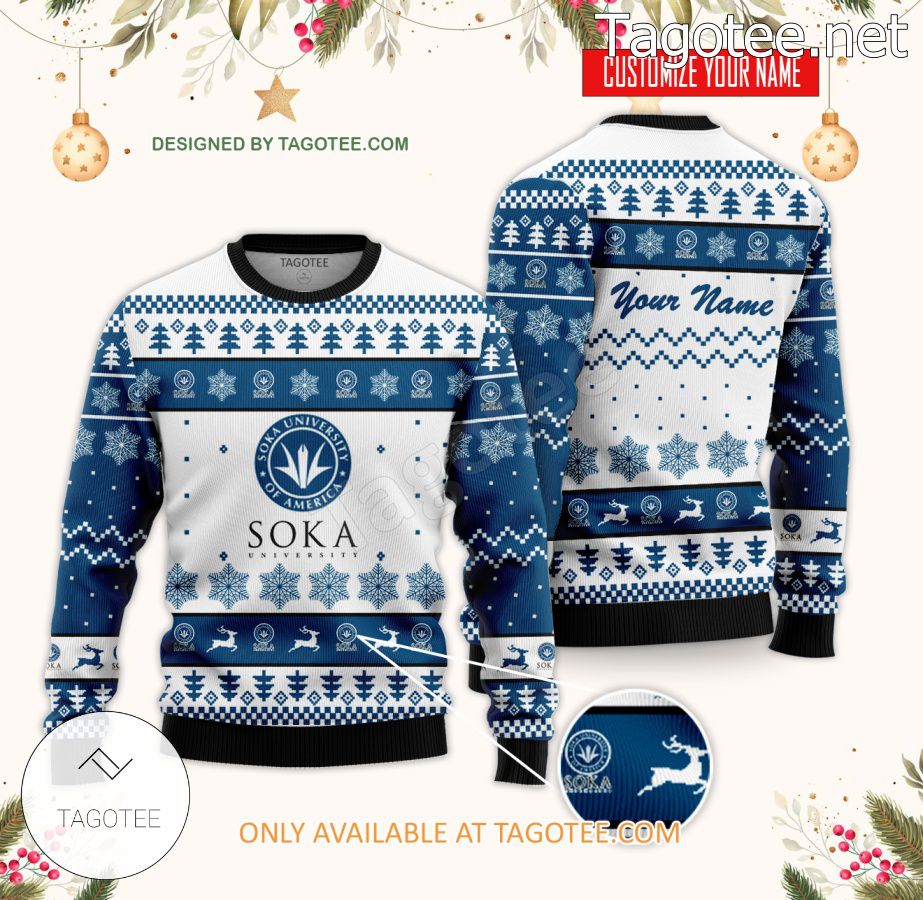 Soka University of America Custom Ugly Christmas Sweater - BiShop