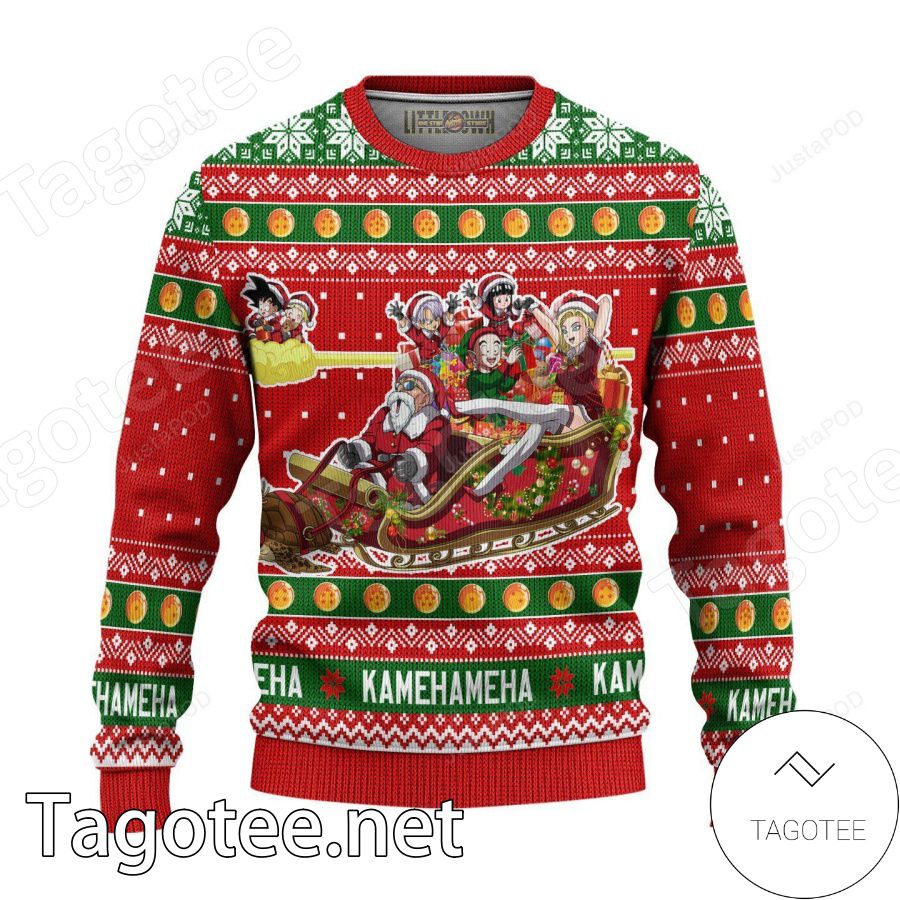 Son Goku Dragon Ball Anime Kamehameha Xmas Ugly Christmas Sweater
