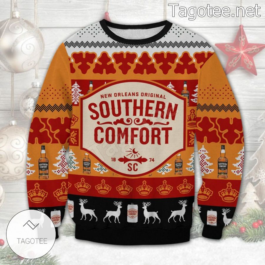 Southern Comfor Whiskey Holiday Ugly Christmas Sweater