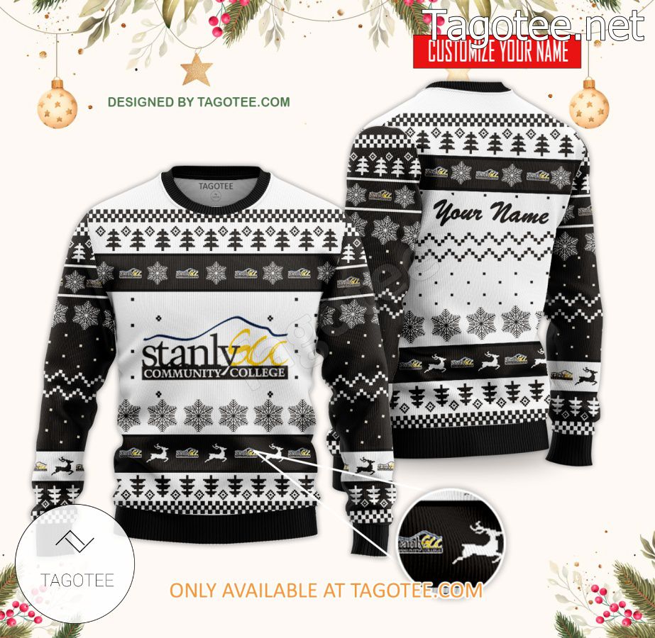 Stanly Community College Custom Ugly Christmas Sweater - BiShop