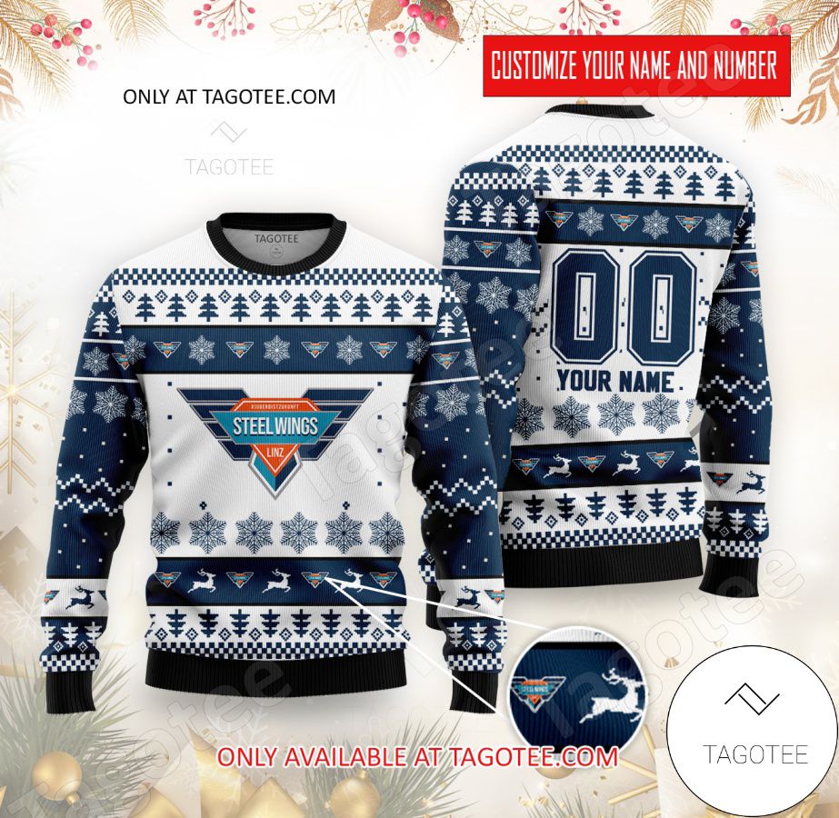 Steel Wings Linz Hockey Custom Ugly Christmas Sweater - EmonShop