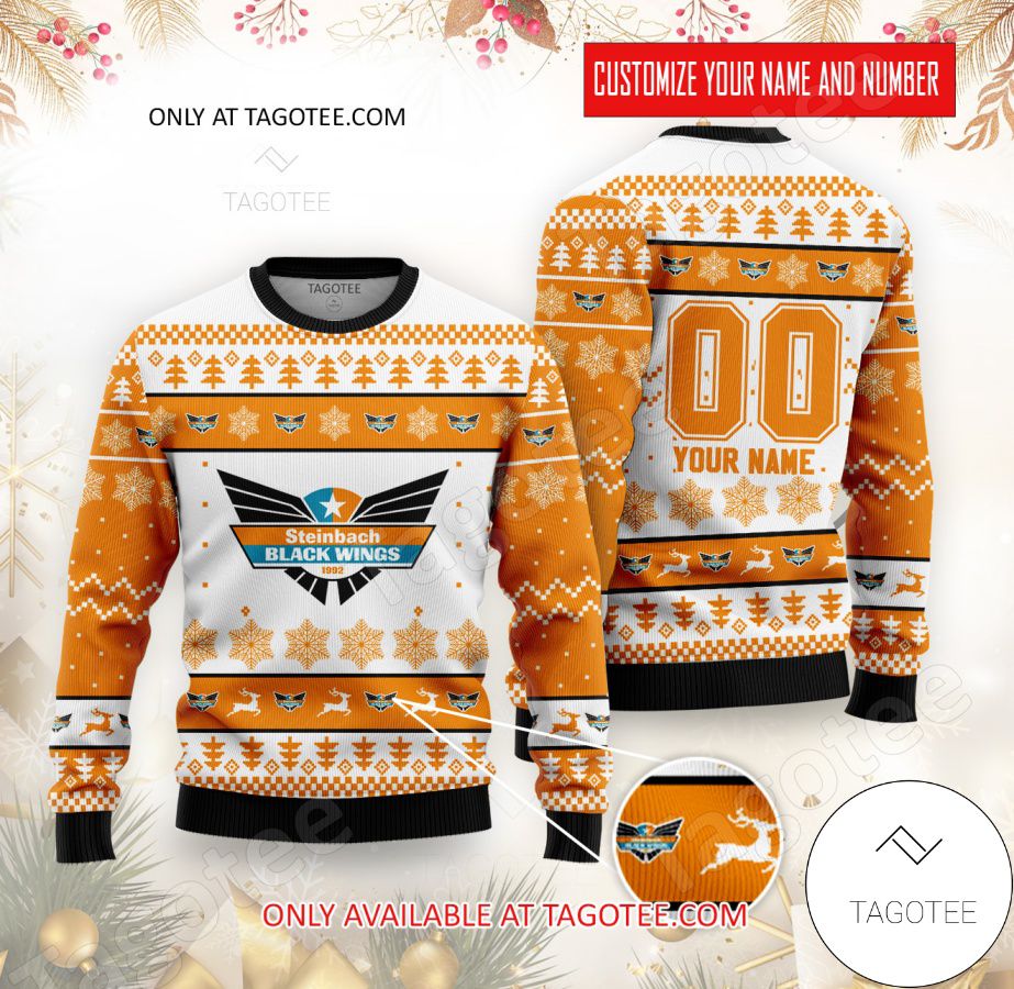 Steinbach Black Wings Linz Hockey Custom Ugly Christmas Sweater - EmonShop