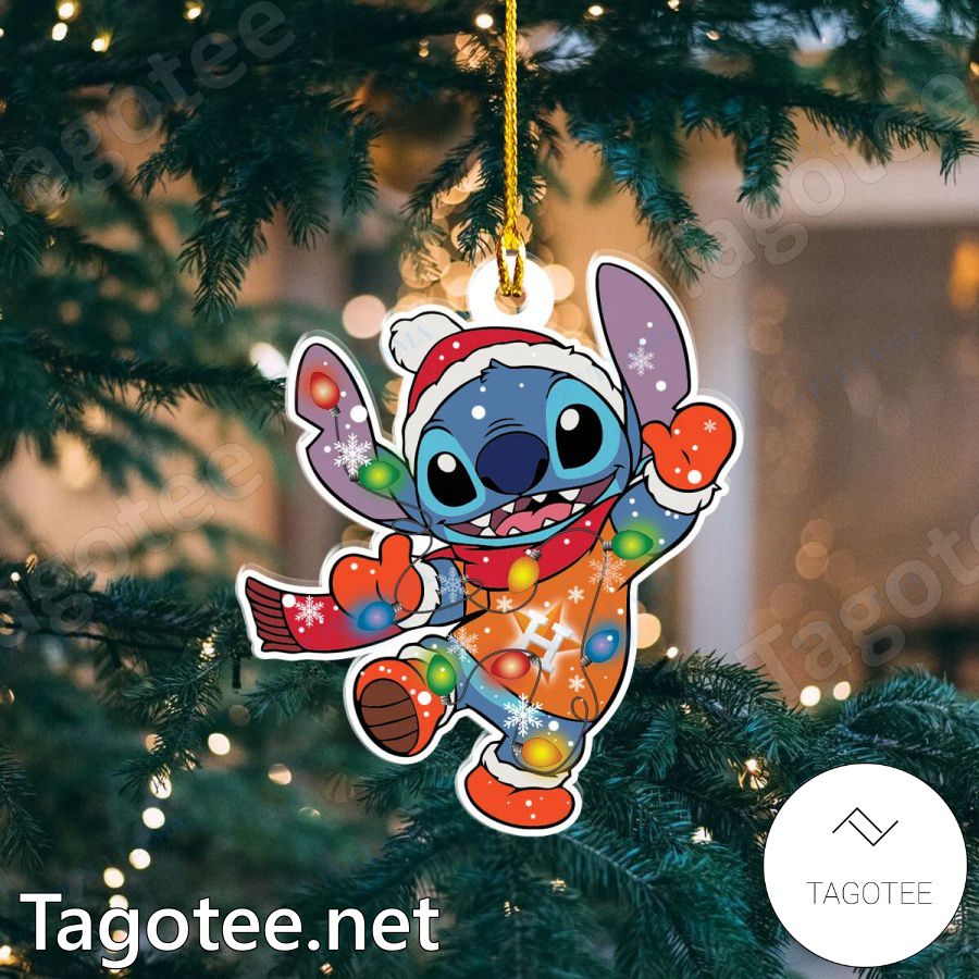 Stitch Houston Astros Christmas Lights Ornament
