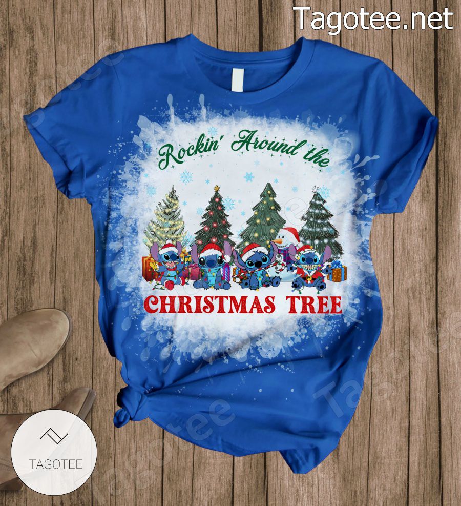 Stitch Rockin' Around The Christmas Tree Pajamas Set a