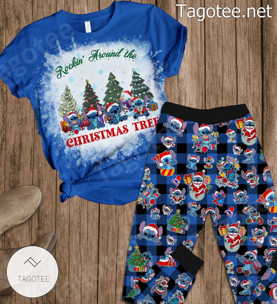 Stitch Rockin' Around The Christmas Tree Pajamas Set