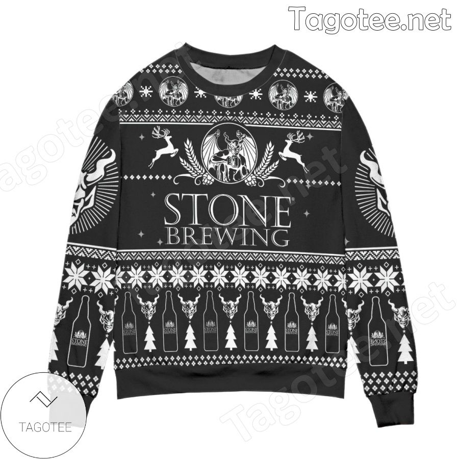 Stone Brewing Logo Holiday Ugly Christmas Sweater