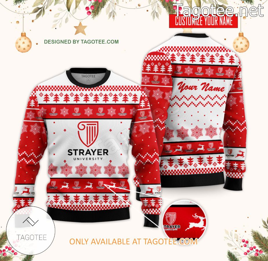 Strayer University-Alexandria Campus Custom Ugly Christmas Sweater - BiShop
