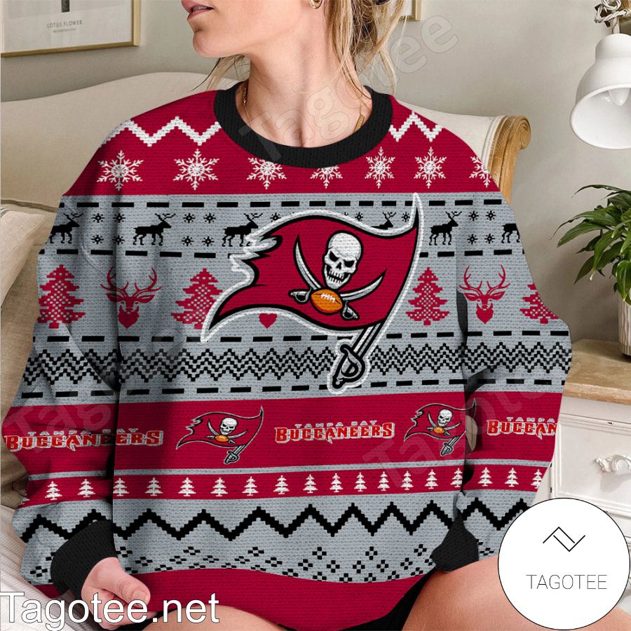 Tampa Bay Buccaneers NFL Football Knit Pattern Ugly Christmas