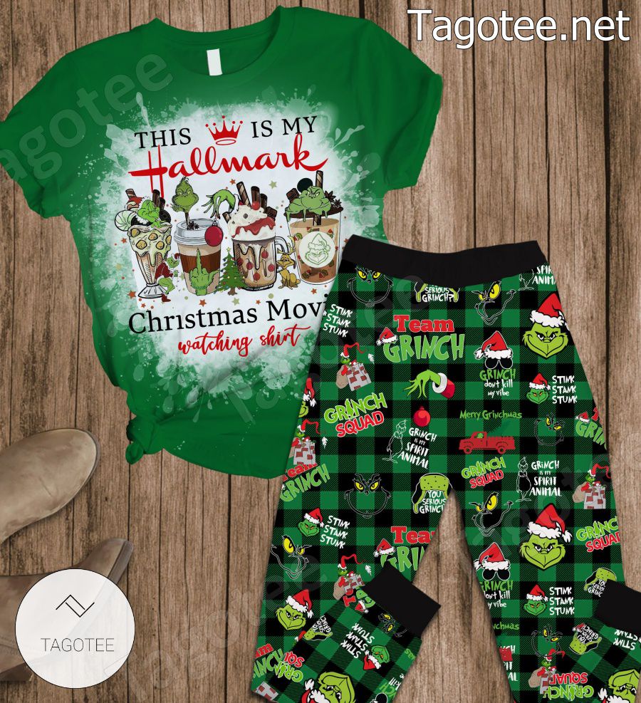 Team Grinch This Is My Hallmark Christmas Movies Pajamas Set
