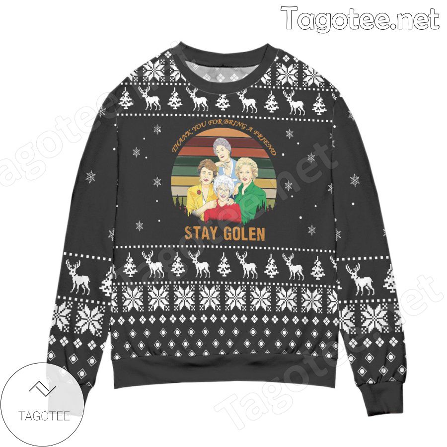 The Golden Girls Thank You For Being A Friend Snowflake Holiday Ugly Christmas Sweater