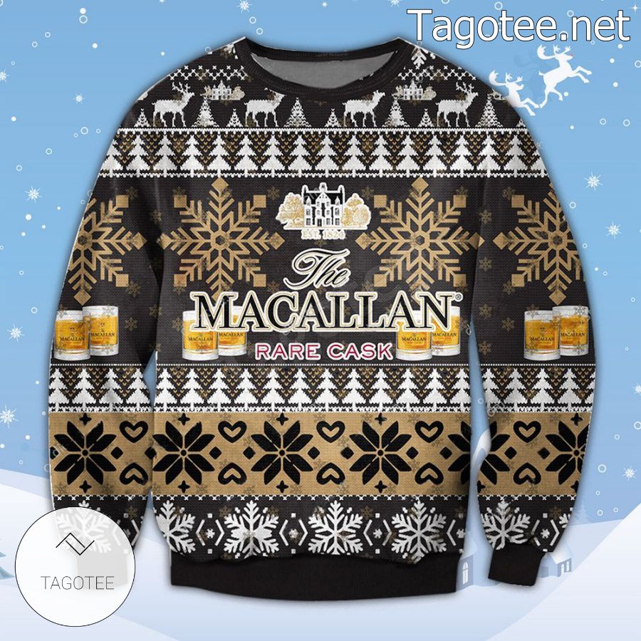 The Macallan Rare Cask Whiskey Holiday Ugly Christmas Sweater