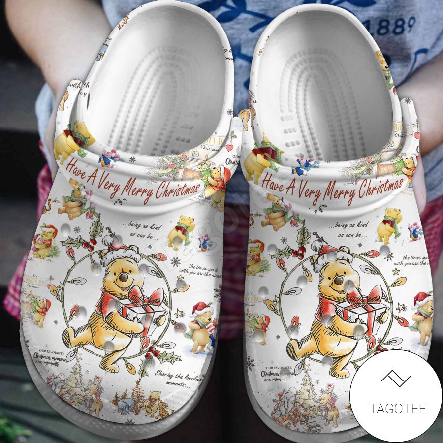 The Pooh Have A Very Merry Christmas Crocs Clogs