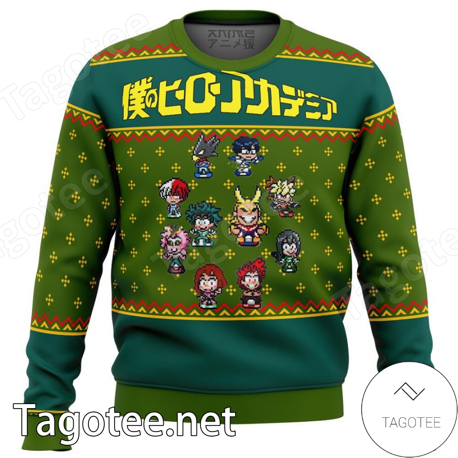 Todoroki Shouto Uraraka Ochako Bakugo Katsuki My Hero Academia Sprites Xmas Ugly Christmas 2900