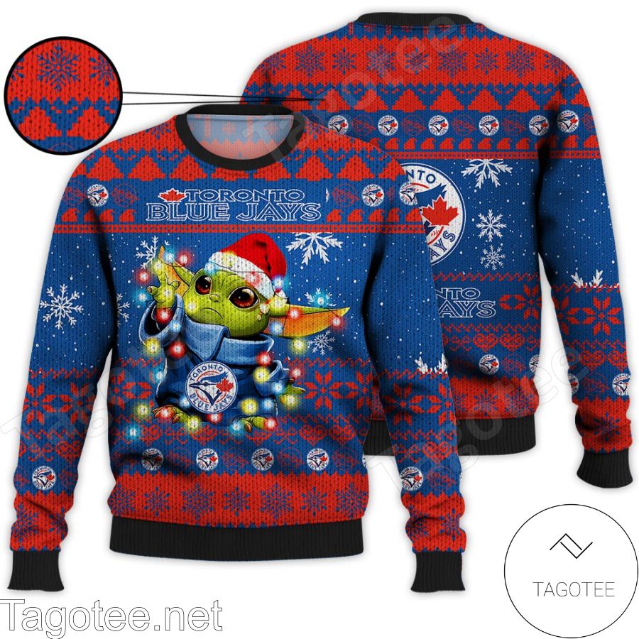 Toronto Blue Jays Baby Yoda Star Wars MLB Ugly Christmas Sweater