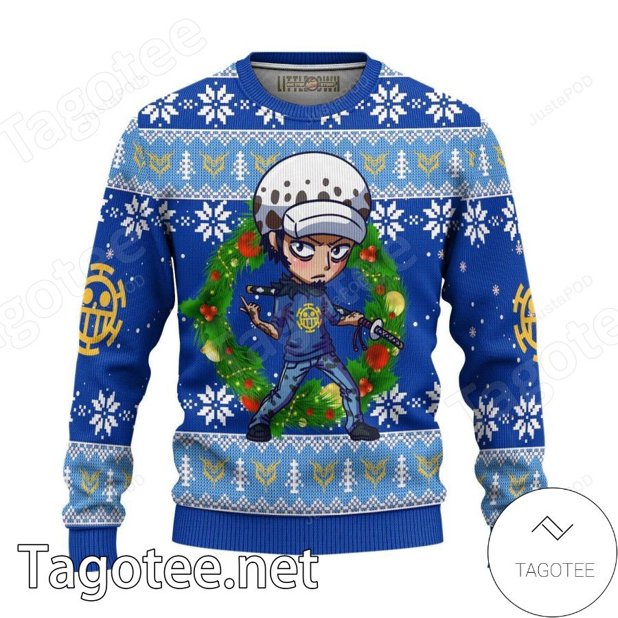 Trafalgar D. Water Law One Piece Anime Xmas Ugly Christmas Sweater