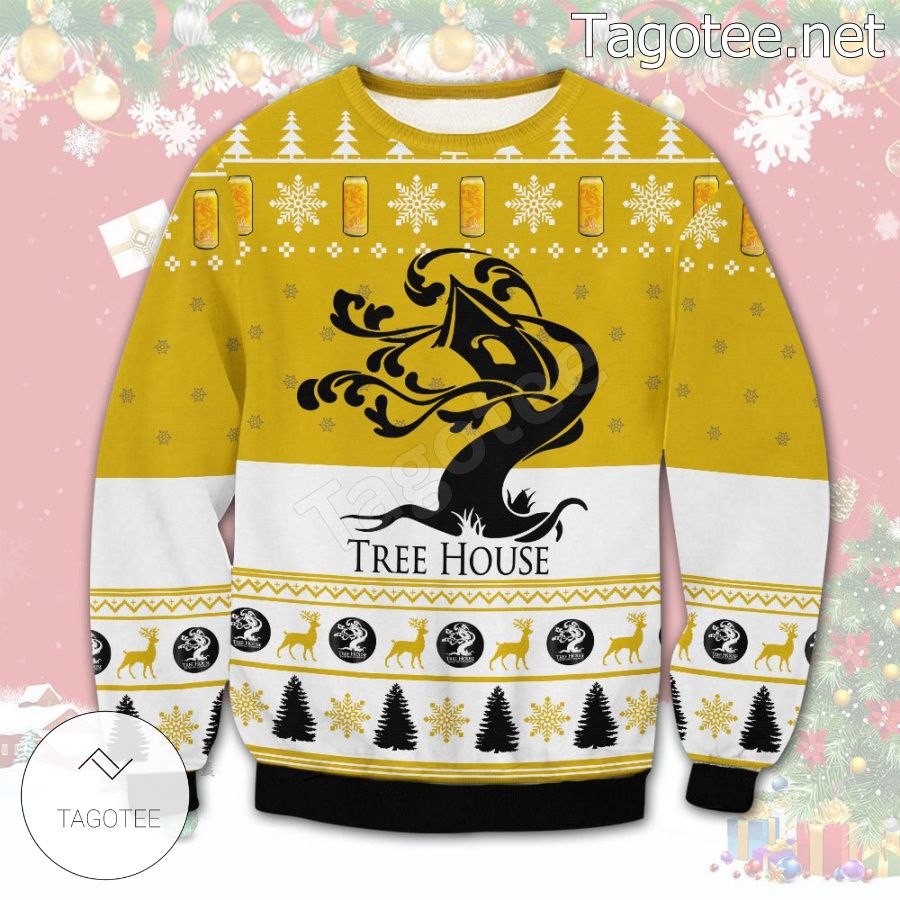 Tree House Beer Brewing Holiday Ugly Christmas Sweater