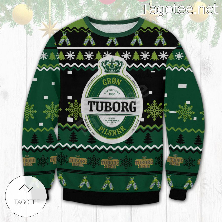 Tuborg Brewery Beer Snowflake Holiday Ugly Christmas Sweater
