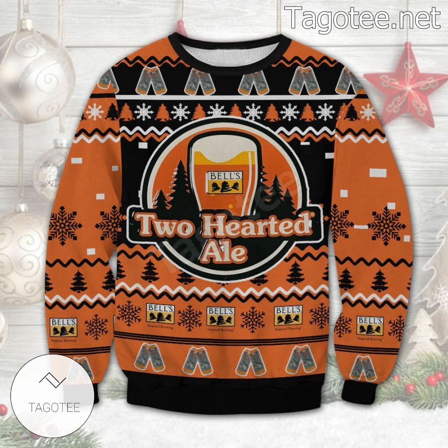 Two Hearted Ale Bell's Brewery Snowflake Holiday Ugly Christmas Sweater
