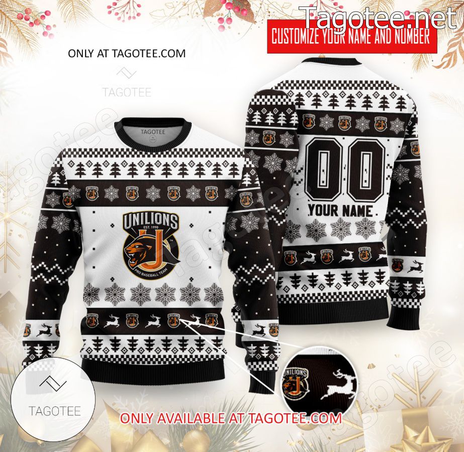 Uni-President 7-Eleven Lions Baseball Custom Ugly Christmas Sweater ...