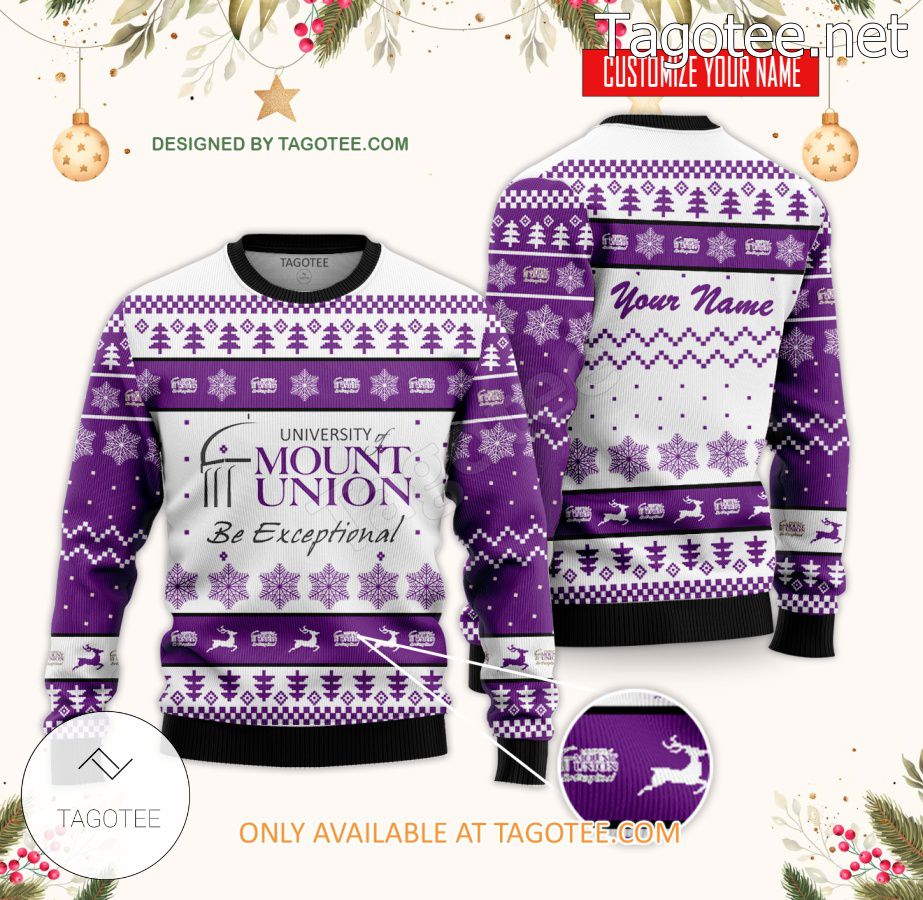University of Mount Union Custom Ugly Christmas Sweater - BiShop
