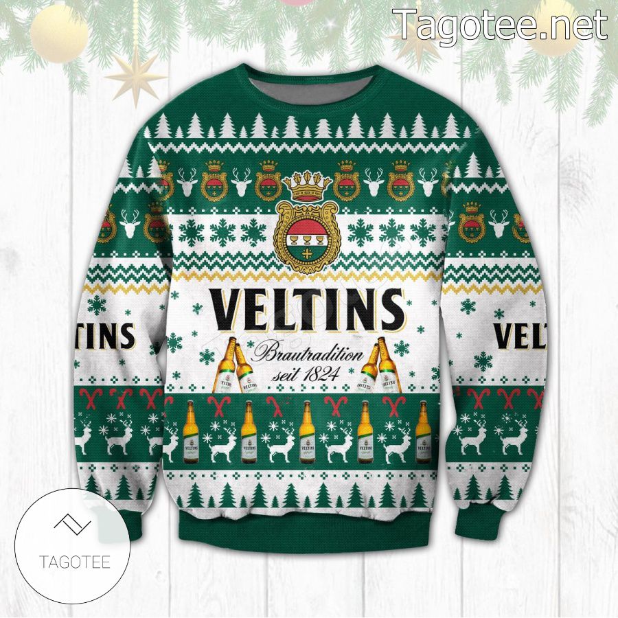 Veltins Pilsener Beer Brautradition Seit 1824 Holiday Ugly Christmas Sweater