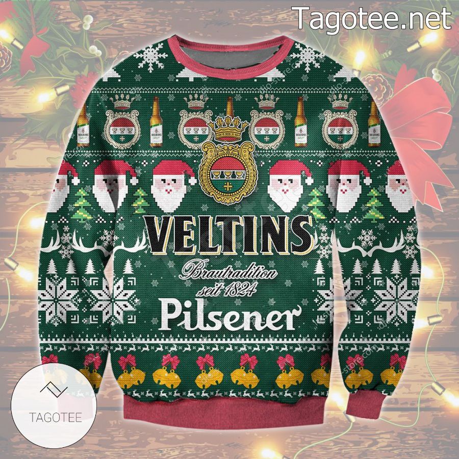 Veltins Pilsener Breutradition Seit 1824 Holiday Ugly Christmas Sweater