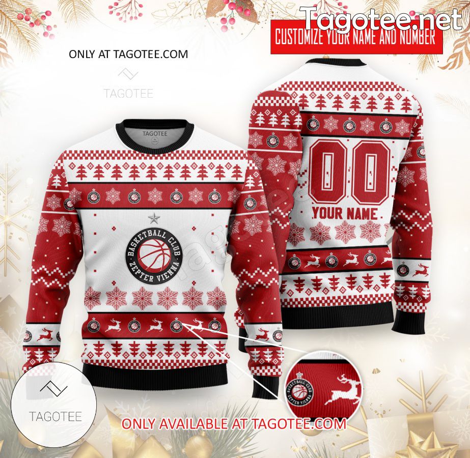 Vienna Basket Custom Ugly Christmas Sweater - EmonShop