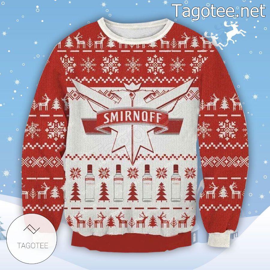 Vodka Smirnoff Red Holiday Ugly Christmas Sweater