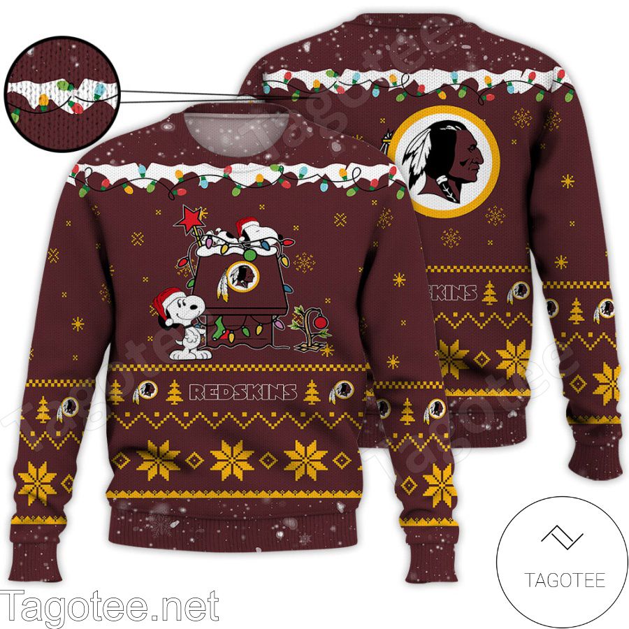 Washington Commanders Snoopy NFL Ugly Christmas Sweater - Tagotee