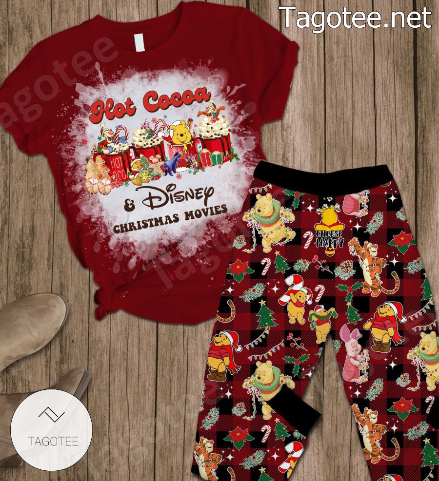 Winnie The Pooh Hot Cocoa Disney Christmas Movies Pajamas Set a