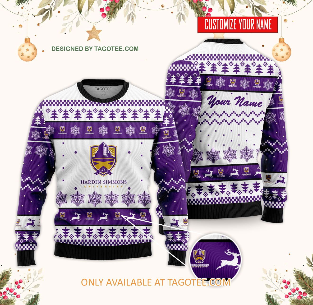 Hardin–Simmons University Custom Ugly Christmas Sweater - BiShop