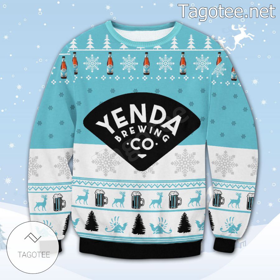 Yenda Brewing Co Beer & Reindeer Holiday Ugly Christmas Sweater