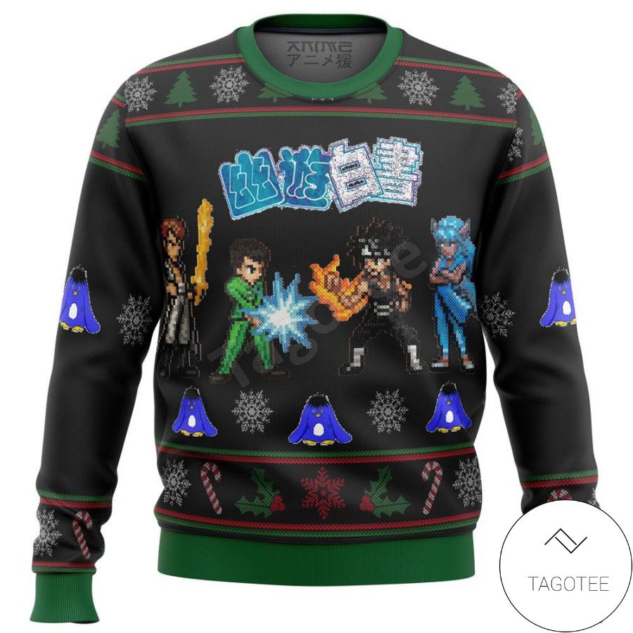 Yu Yu Hakusho Ghost Fighter Sprites Manga Anime Xmas Ugly Christmas Sweater