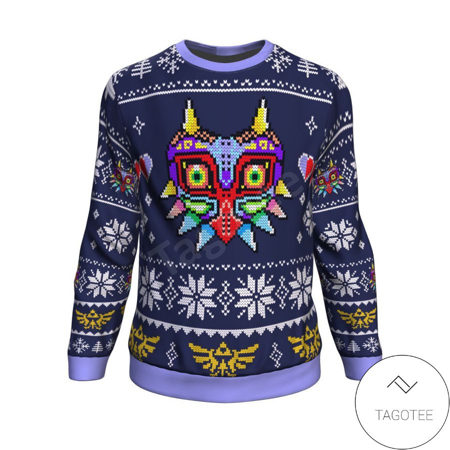 Zelda Majoras Mask Xmas Ugly Christmas Sweater Tagotee