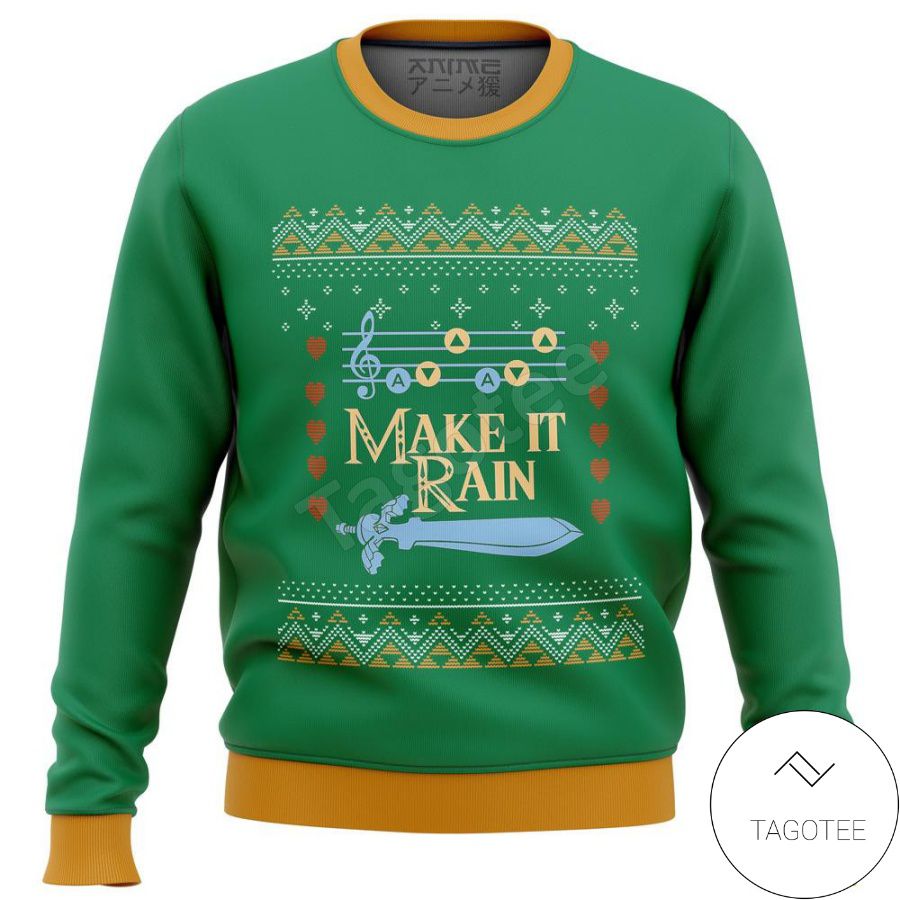 Zelda Make It Rain Premium Xmas Ugly Christmas Sweater - Tagotee