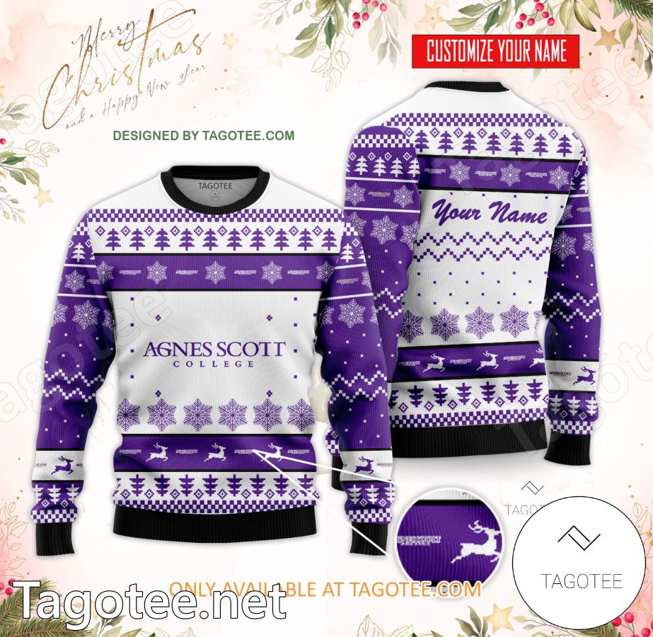 Agnes Scott College Custom Ugly Christmas Sweater - BiShop