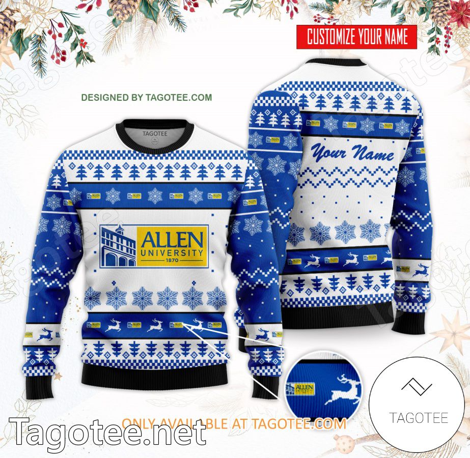 Allen University Custom Ugly Christmas Sweater - BiShop