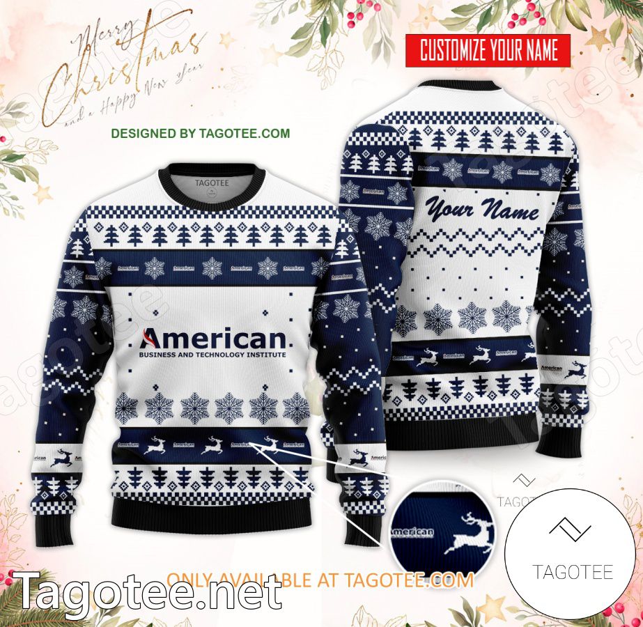 American Business and Technology University Custom Ugly Christmas Sweater - MiuShop