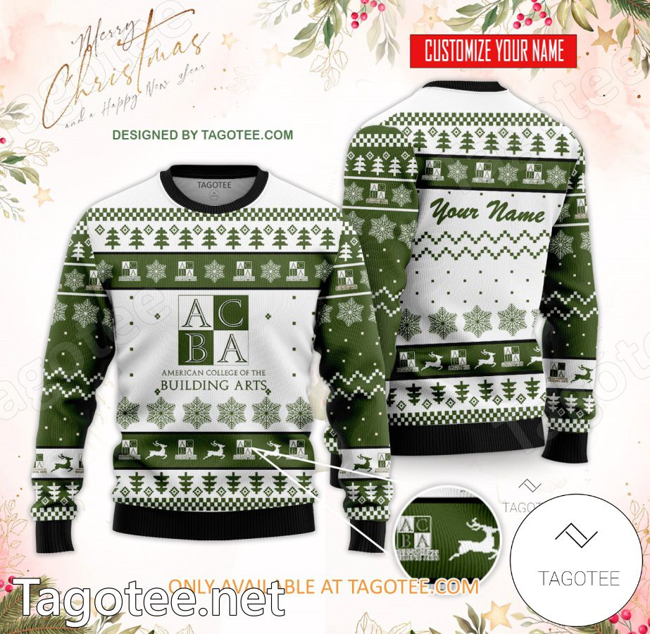 American College of the Building Arts Custom Ugly Christmas Sweater - BiShop