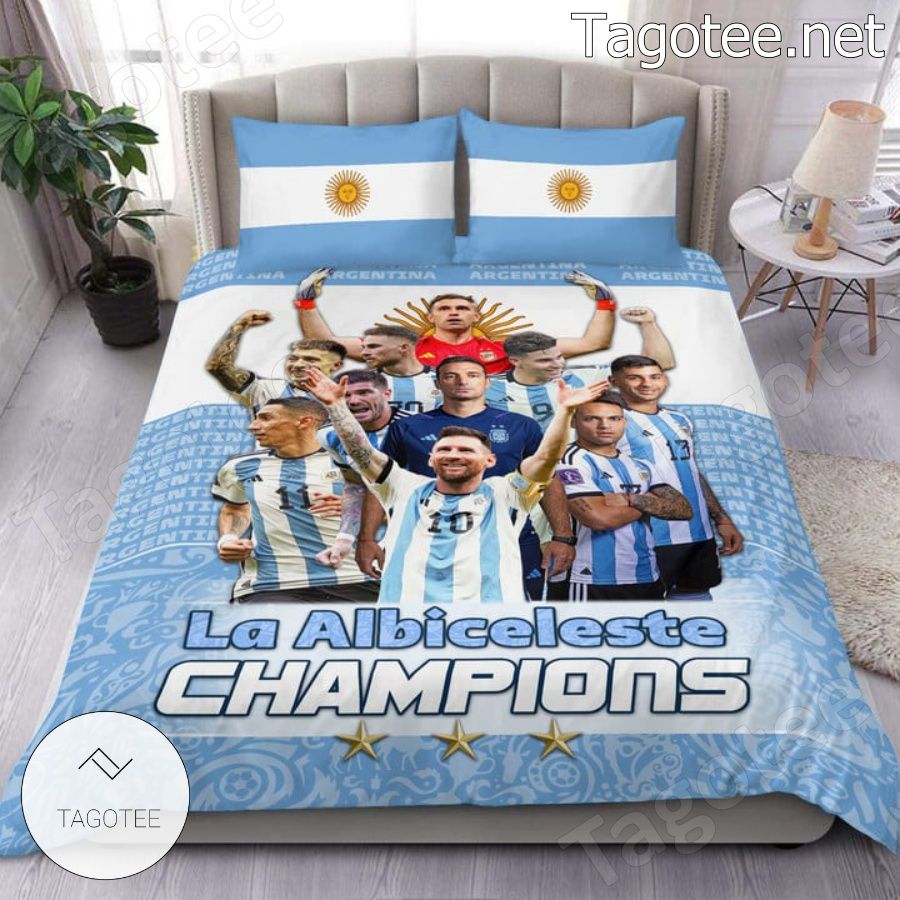 Argentina National Team La Albiceleste Champion Bedding Set b