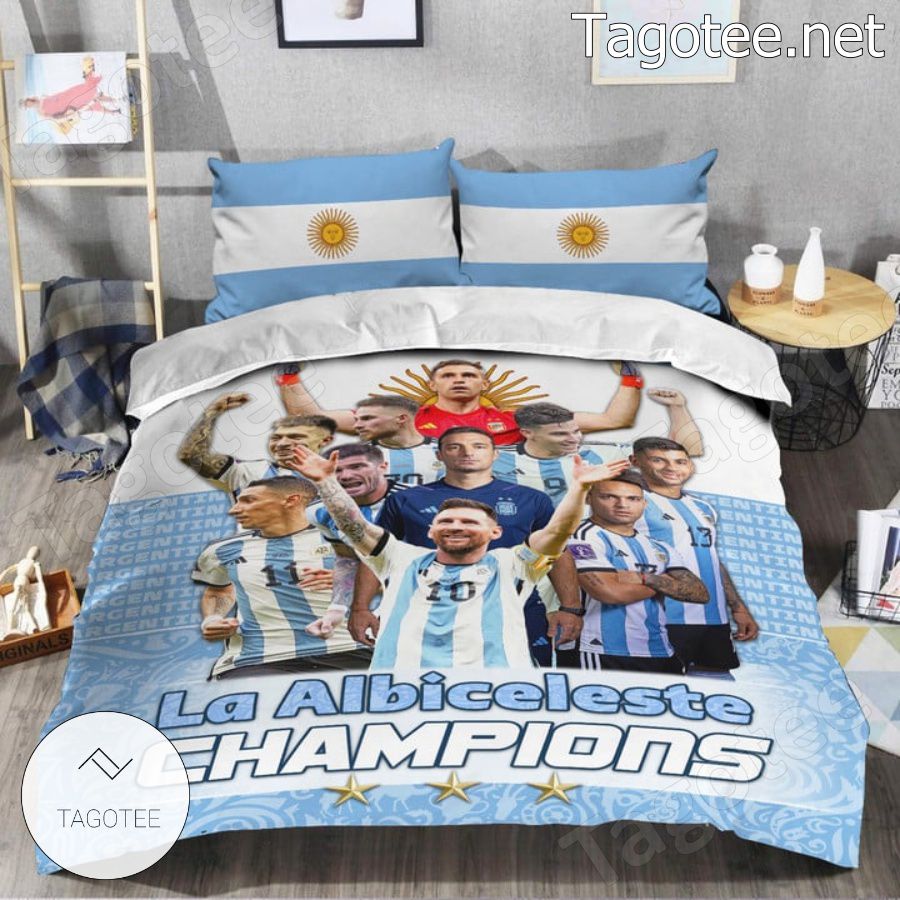 Argentina National Team La Albiceleste Champion Bedding Set