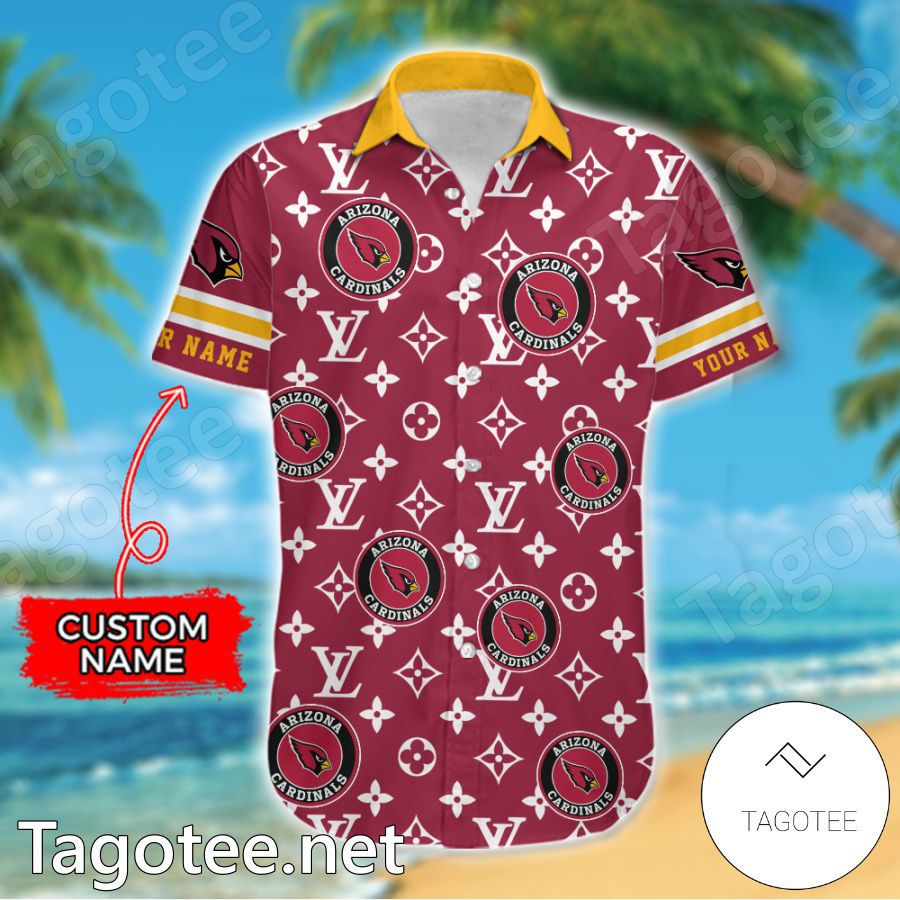Arizona Cardinals Louis Vuitton LV NFL Custom Hawaiian Shirt a