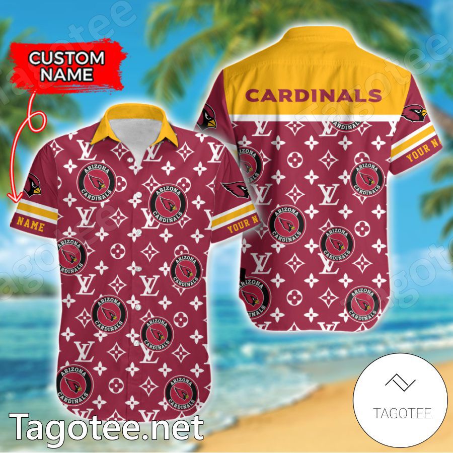 Arizona Cardinals Louis Vuitton LV NFL Custom Hawaiian Shirt - Tagotee