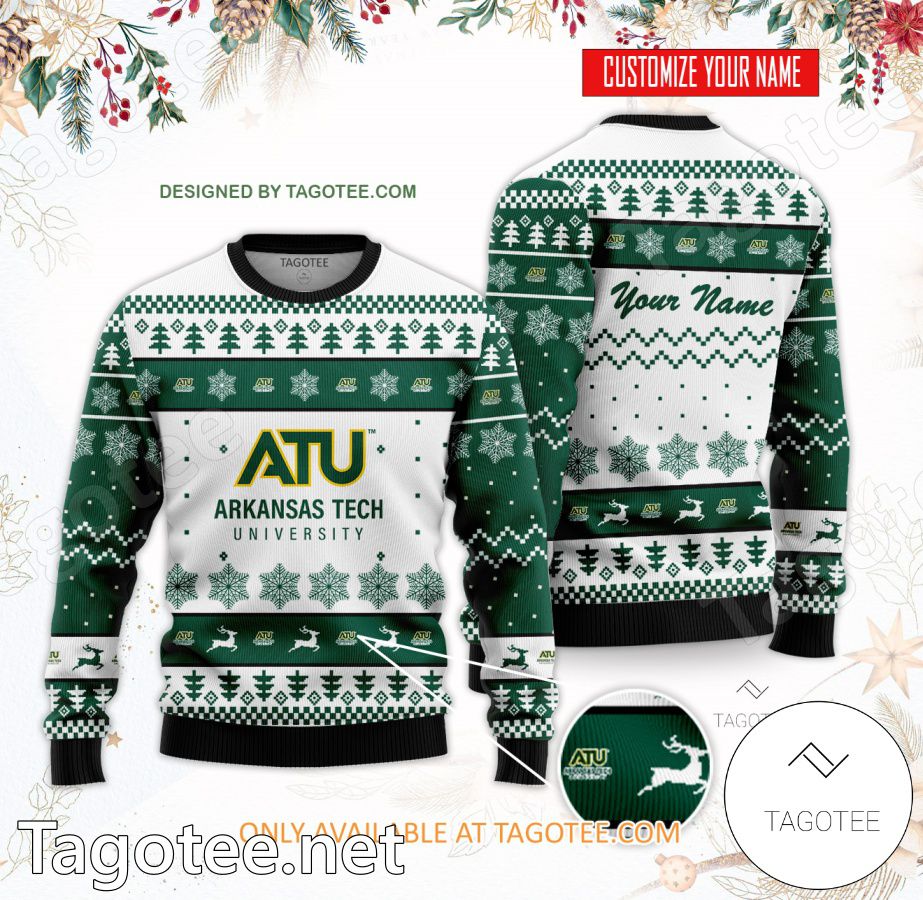Arkansas Tech University Custom Ugly Christmas Sweater - BiShop
