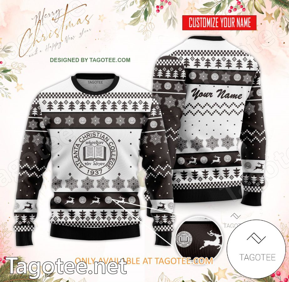 Atlanta Christian College Custom Ugly Christmas Sweater - BiShop