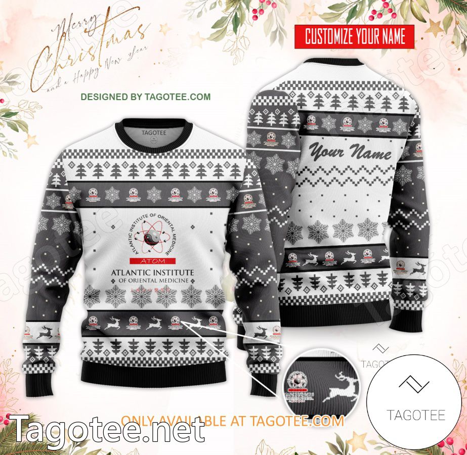 Atlantic Institute of Oriental Medicine Custom Ugly Christmas Sweater - BiShop