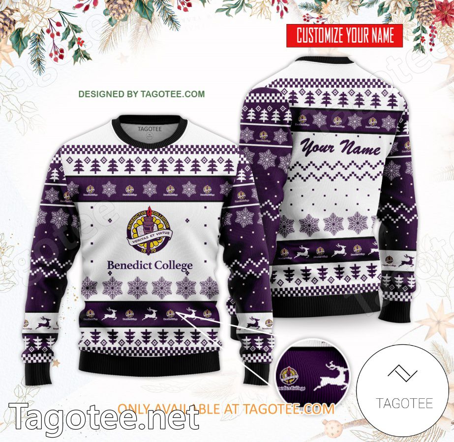 Benedict College Custom Ugly Christmas Sweater - BiShop
