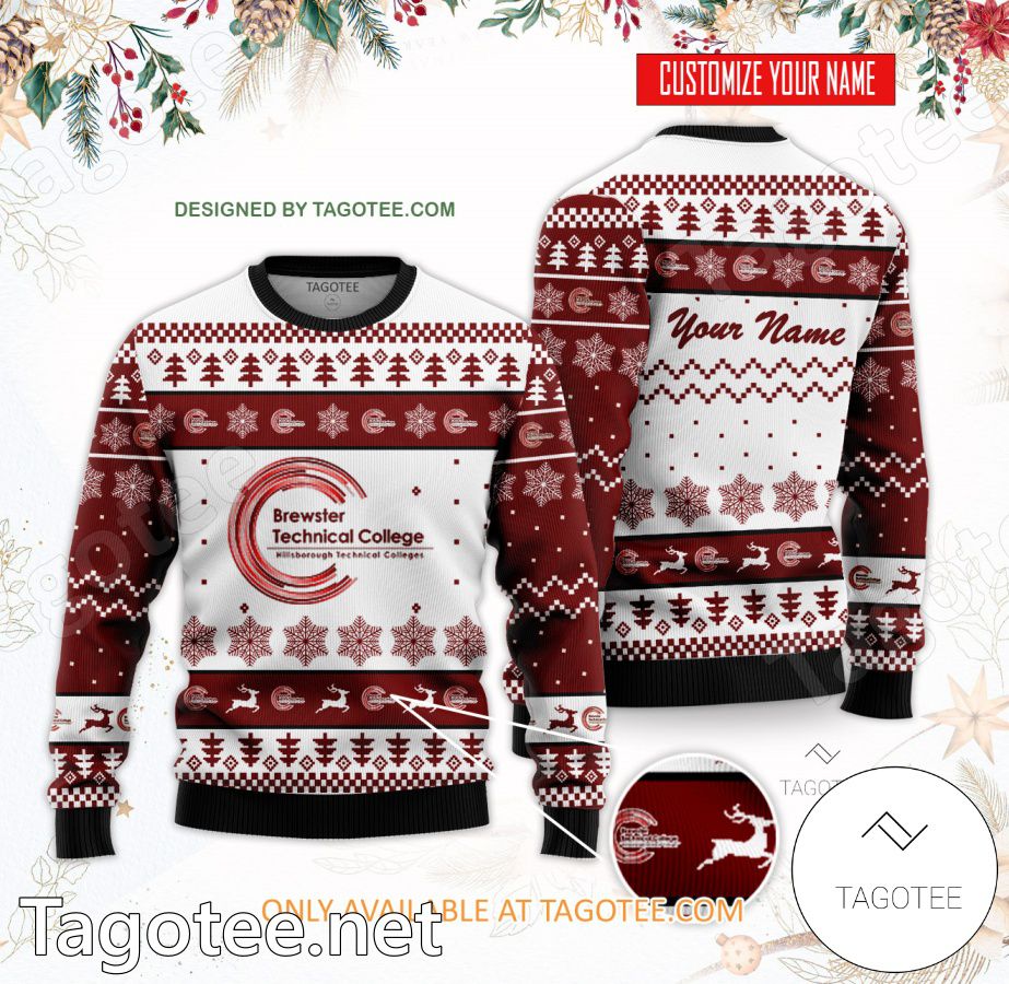 Brewster Technical College Custom Ugly Christmas Sweater - BiShop