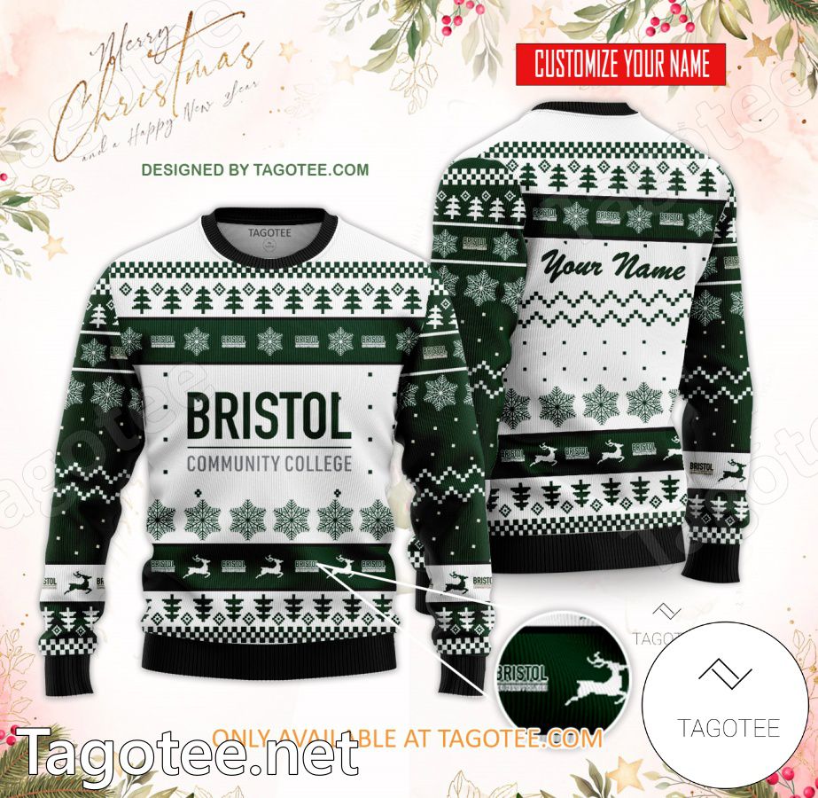 Bristol Community College Custom Ugly Christmas Sweater - BiShop