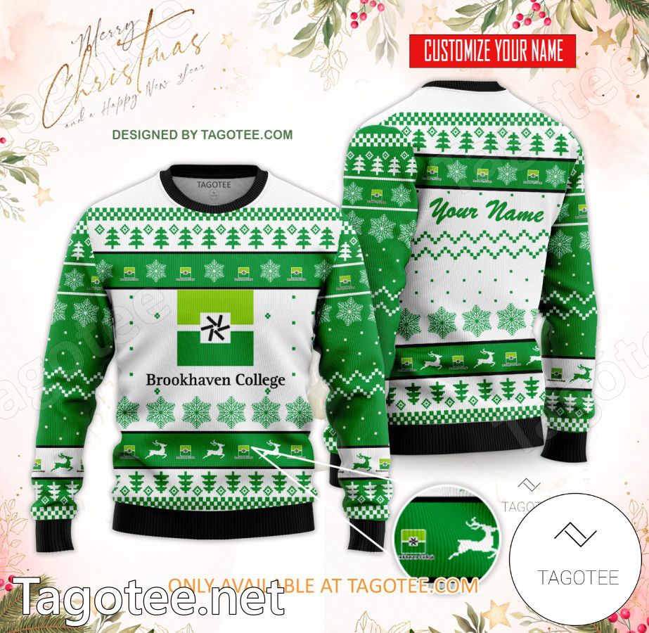 Brookhaven College Custom Ugly Christmas Sweater - BiShop